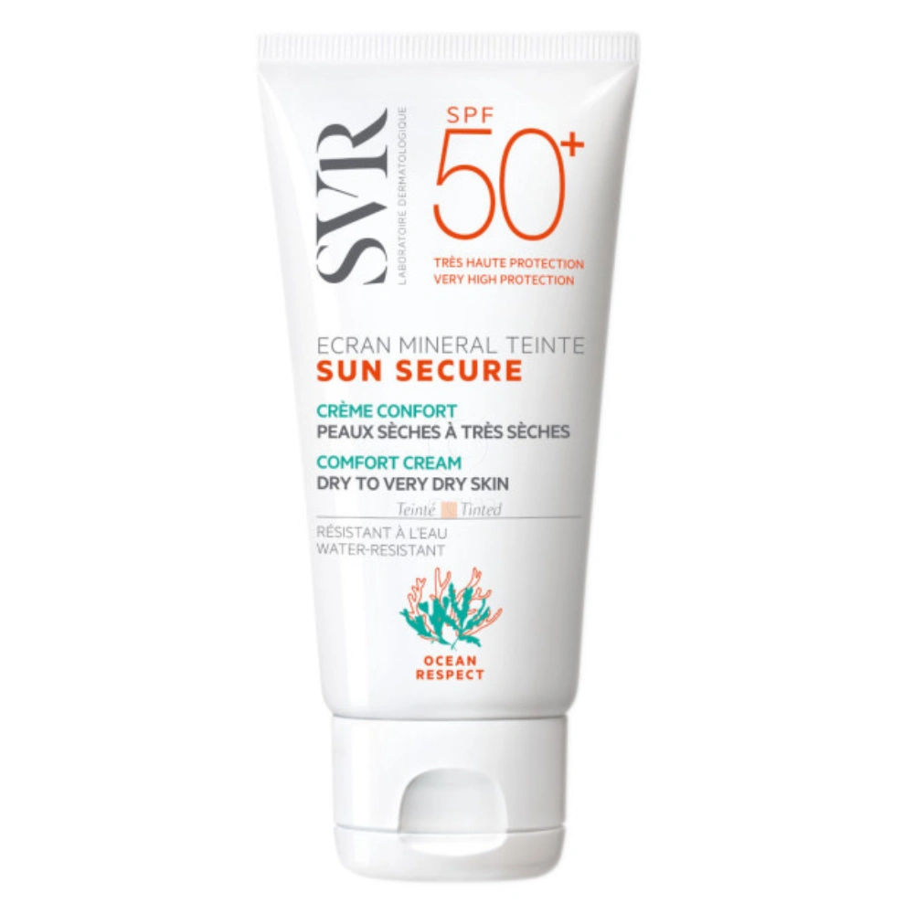 SVR Sun Secure, mineralna obarvana krema zaščita za suho kožo - ZF50+ (60 ml)
